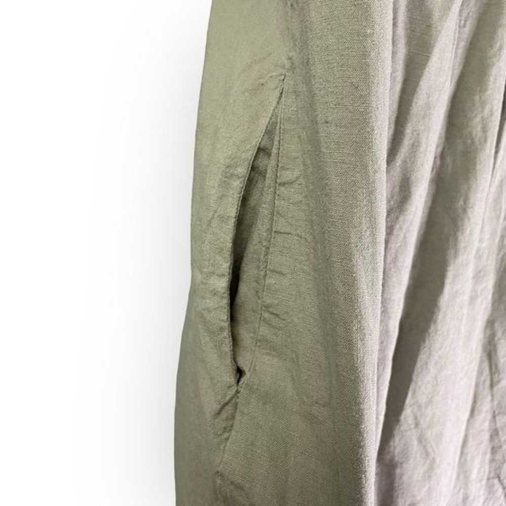 Universal Standard Stretch Linen High Low Dress G… - image 5