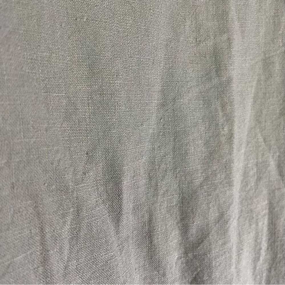 Universal Standard Stretch Linen High Low Dress G… - image 8