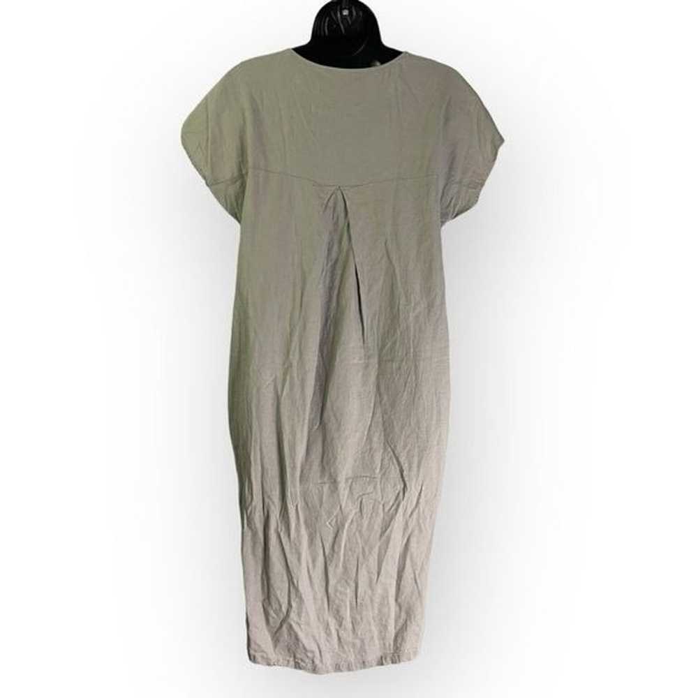 Universal Standard Stretch Linen High Low Dress G… - image 9