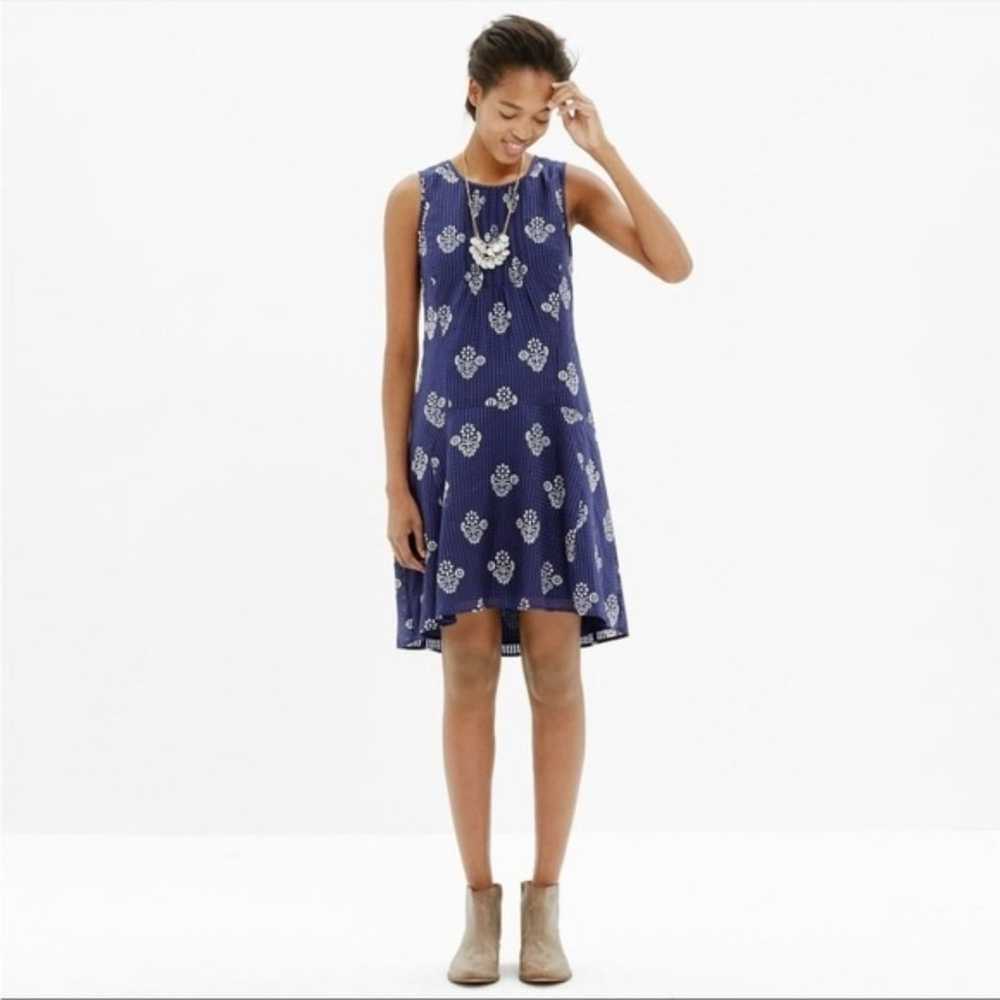 Madewell Silk Skyscape Dress in Flower Stamp - image 1