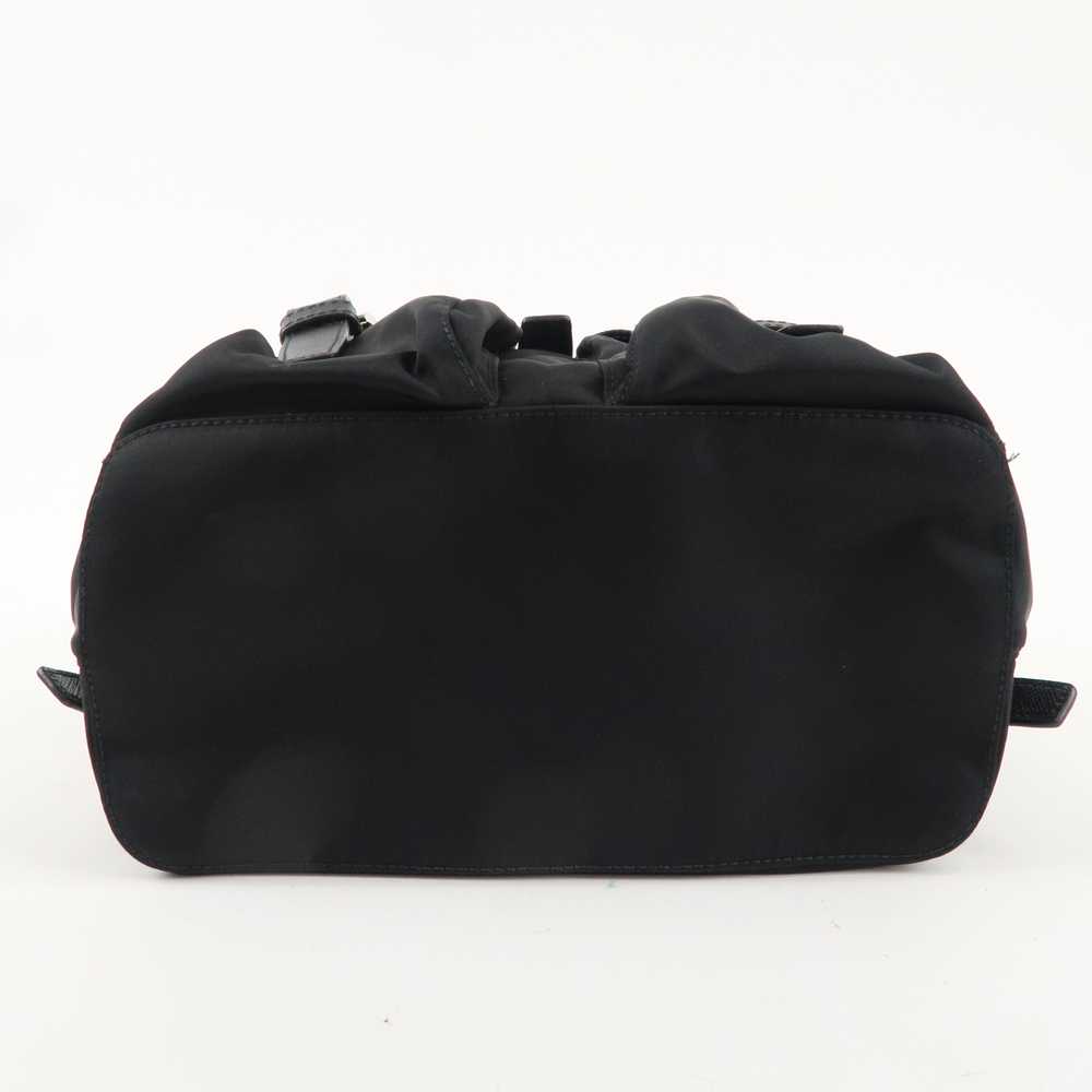 PRADA Nylon Saffiano Leather Rucksack Backpack Bl… - image 6