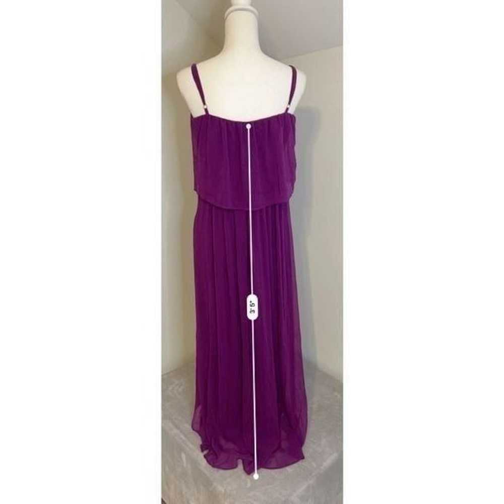 Women’s Purple Tiered Chiffon Hi-Low Maxi Dress 6 - image 11