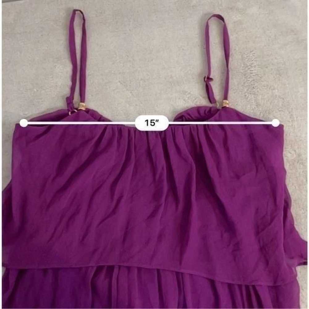 Women’s Purple Tiered Chiffon Hi-Low Maxi Dress 6 - image 12