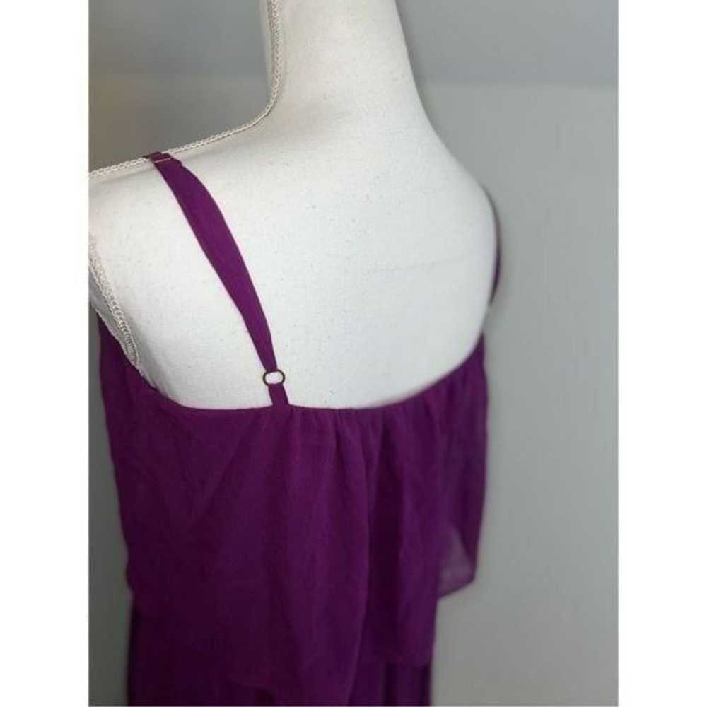 Women’s Purple Tiered Chiffon Hi-Low Maxi Dress 6 - image 6