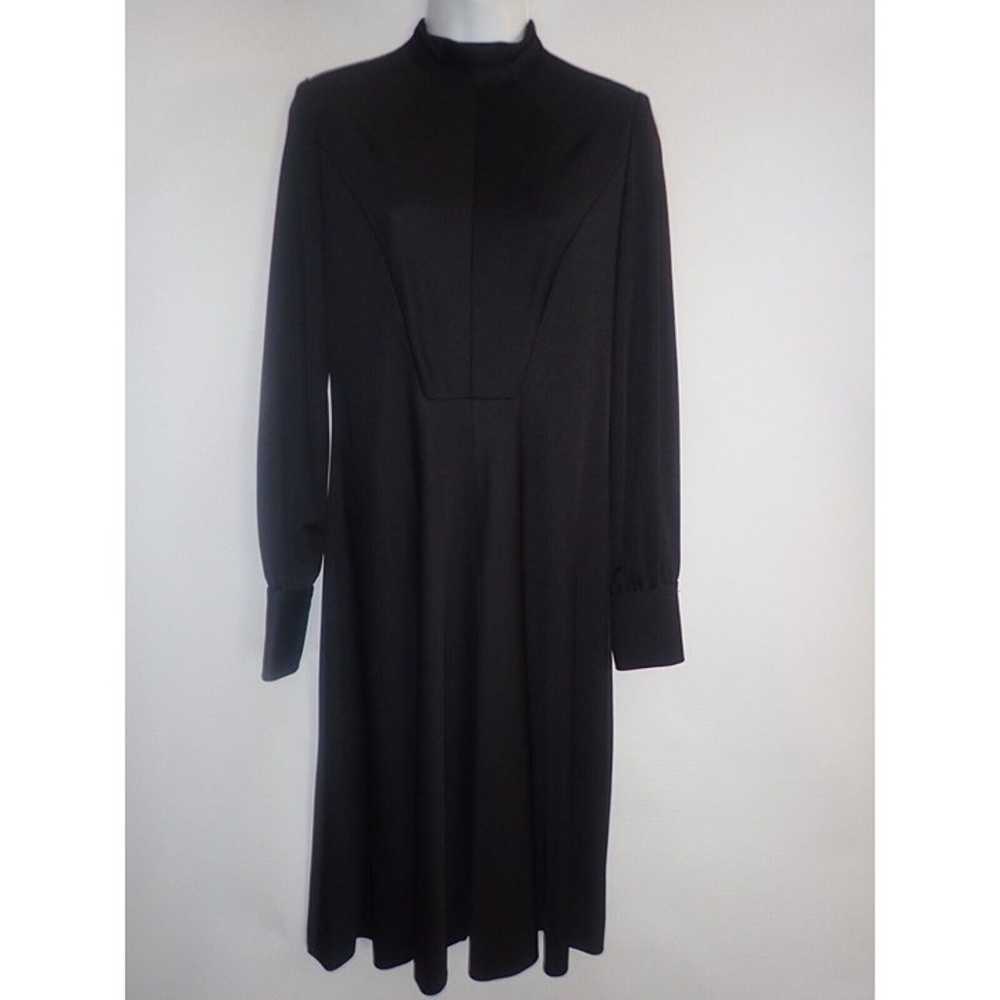 Vintage Eleanor Brenner Couture Black Dress Women… - image 1