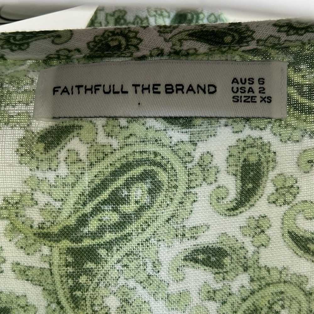 Faithfull the brand paisley wrap mini dress xs - image 3