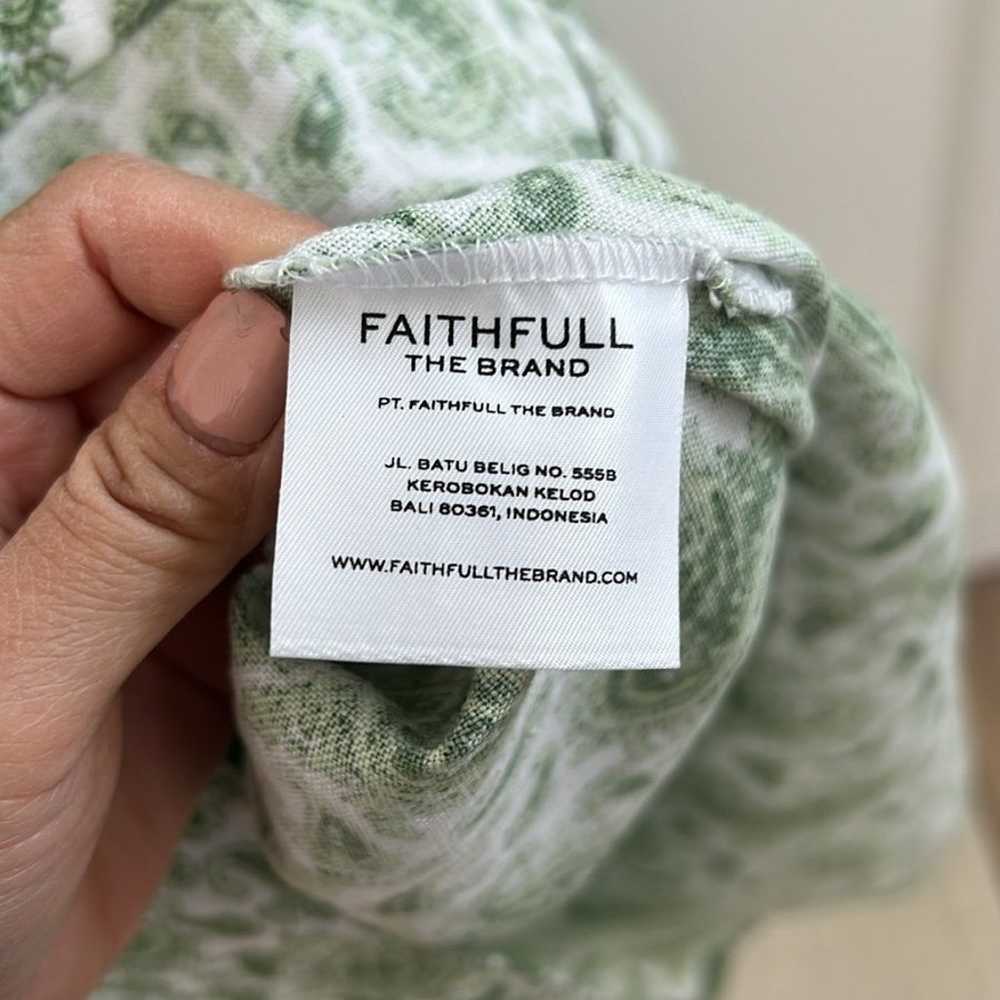 Faithfull the brand paisley wrap mini dress xs - image 4