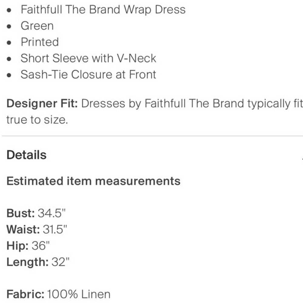 Faithfull the brand paisley wrap mini dress xs - image 9