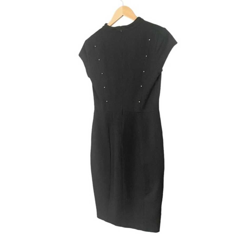 Cache Bodycon Dress Black Ponte Knit Fitted Knee … - image 7