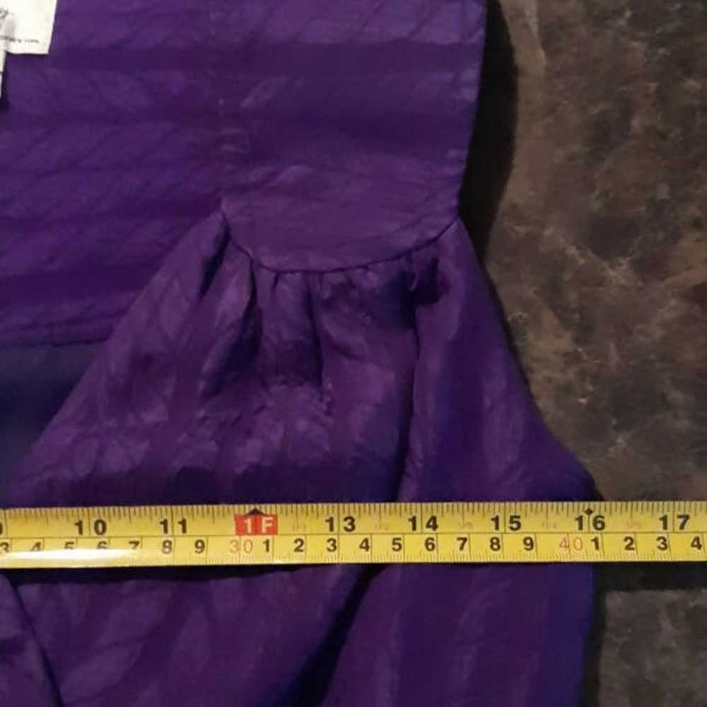 Milly Sleeveless Purple Ruffle Front Dress Size 4 - image 7