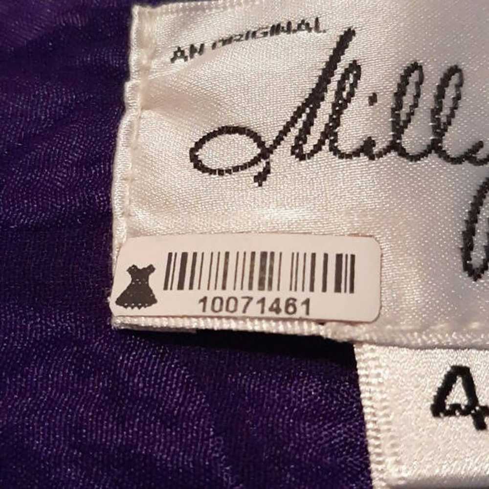 Milly Sleeveless Purple Ruffle Front Dress Size 4 - image 9