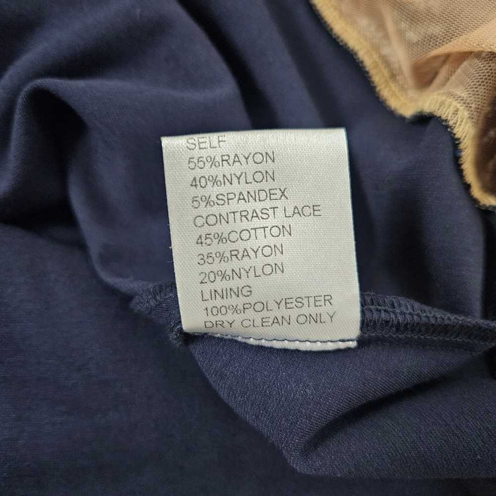 Medium Tadashi Shoji Pintuck Jersey Lace Panel Dr… - image 6