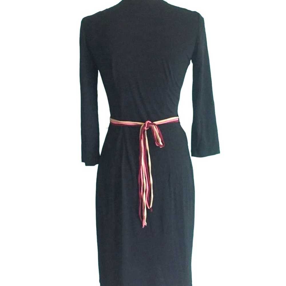 BCBGMAXAZRIA Black Wrap Dress Size Large - image 2
