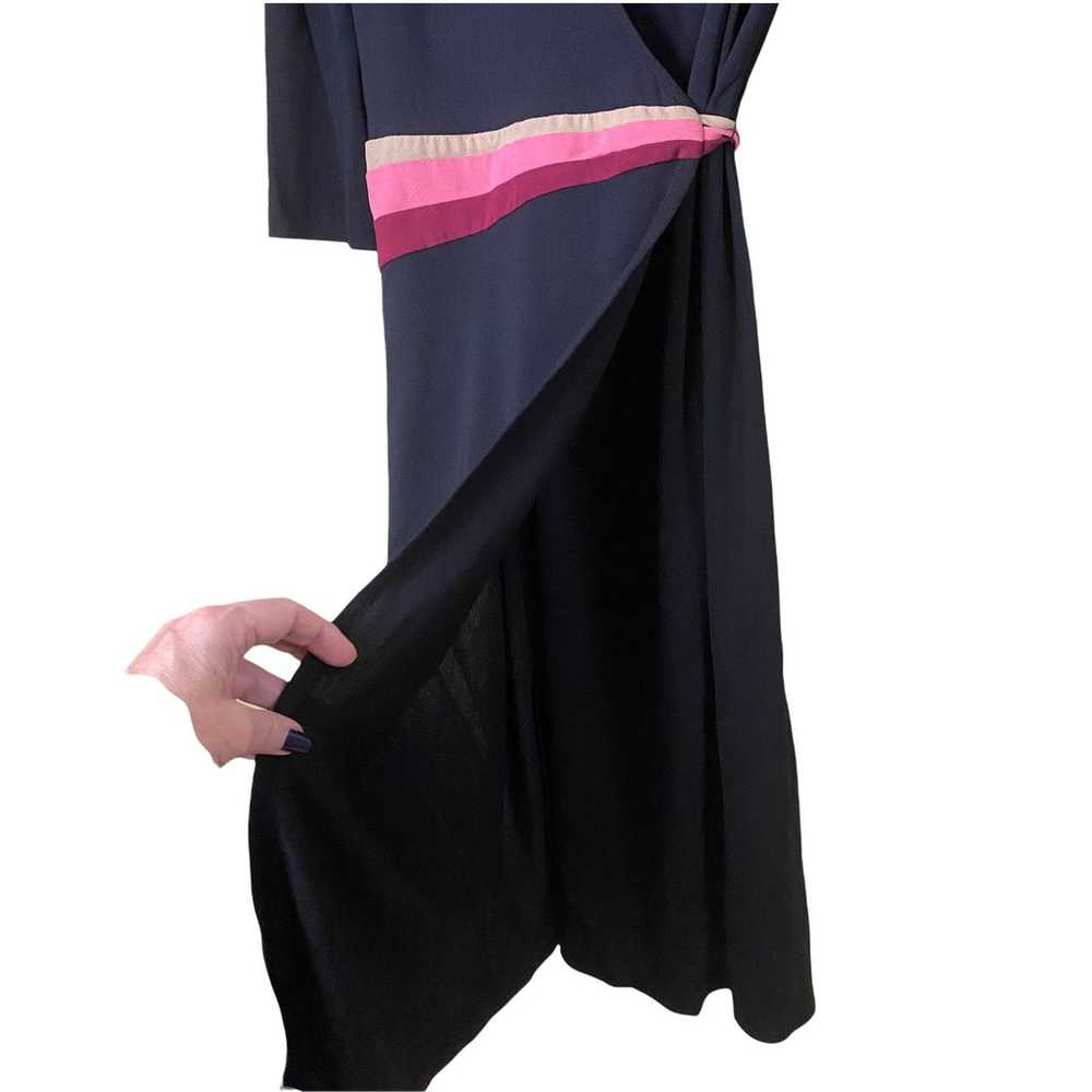 BCBGMAXAZRIA Black Wrap Dress Size Large - image 3