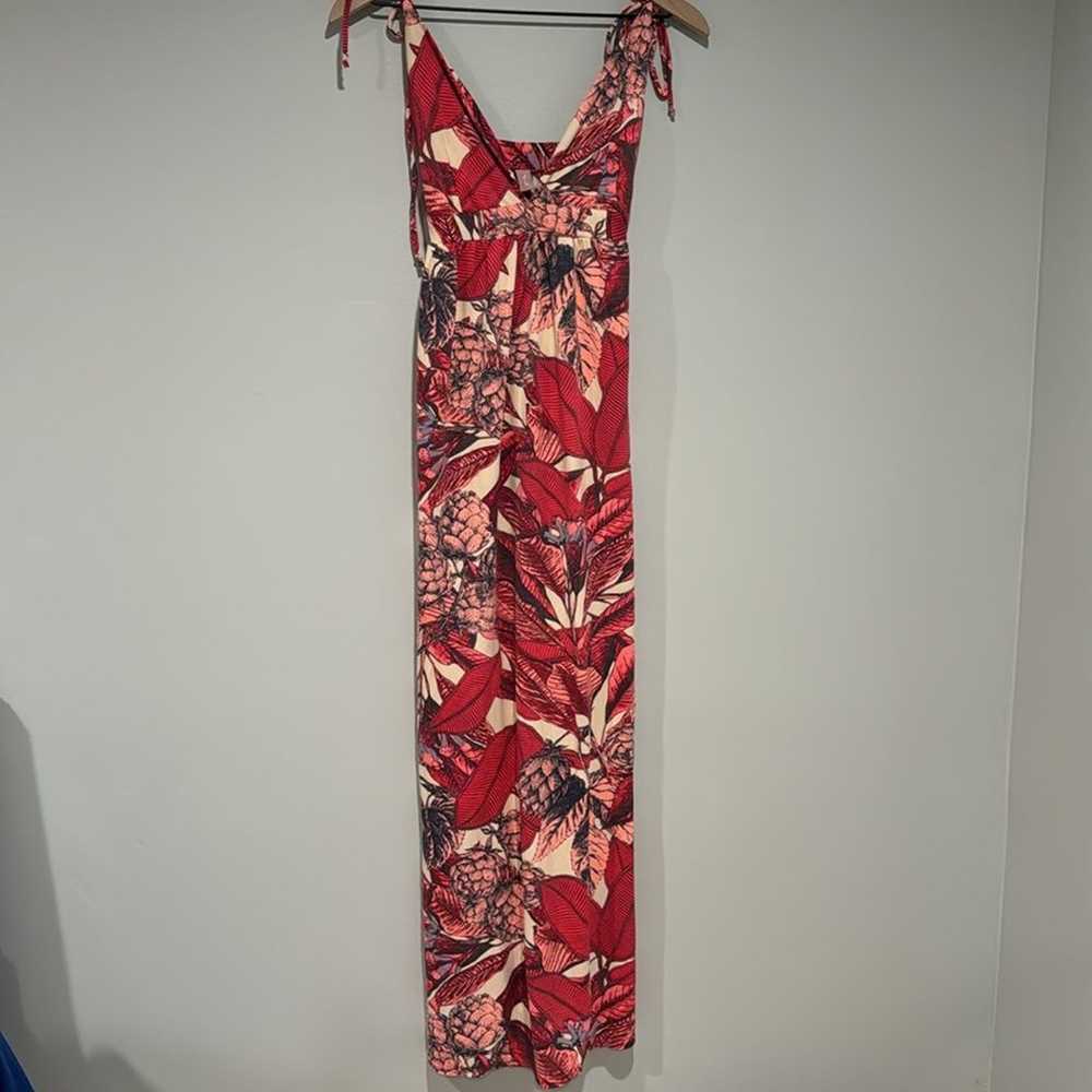 Maaji Maxi Dress Floral Print Side Slit. Size Lar… - image 2