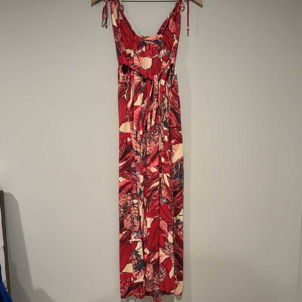 Maaji Maxi Dress Floral Print Side Slit. Size Lar… - image 8