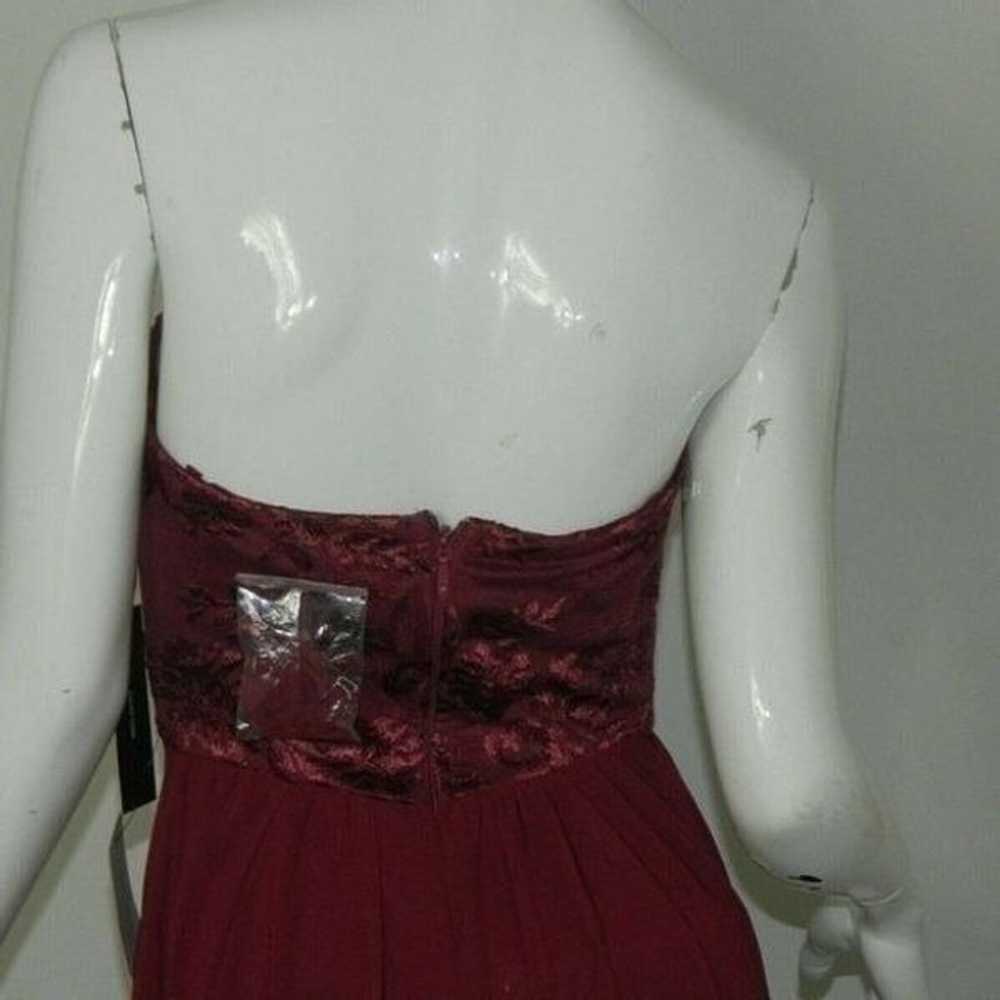 Lulu's Dress Strapless Burgundy Embroidery Bustie… - image 6