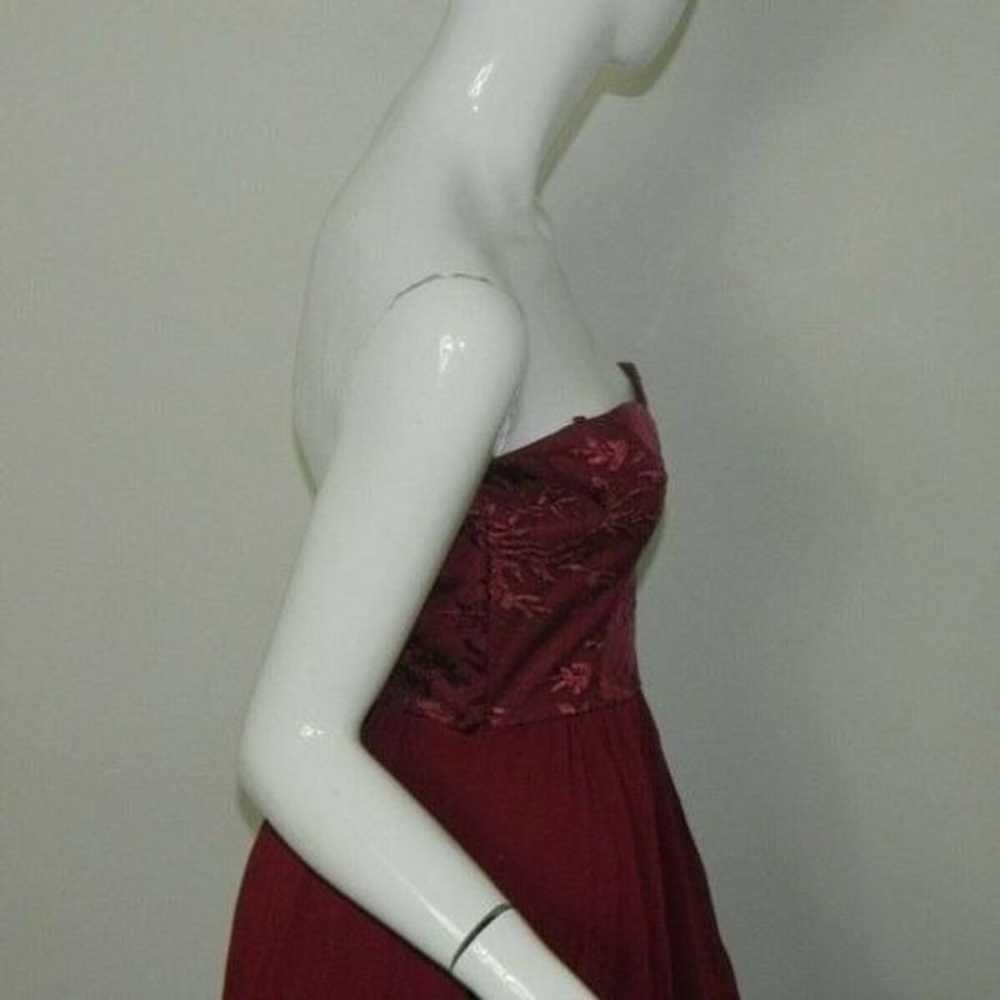 Lulu's Dress Strapless Burgundy Embroidery Bustie… - image 8