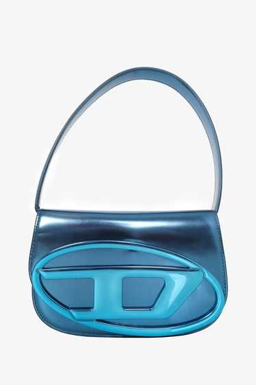 Diesel Blue Patent Leather 1DR Shoulder Bag with S