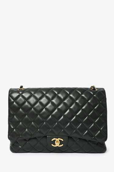 Pre-Loved Chanel™ 2012 Black Quilted Lambskin Maxi