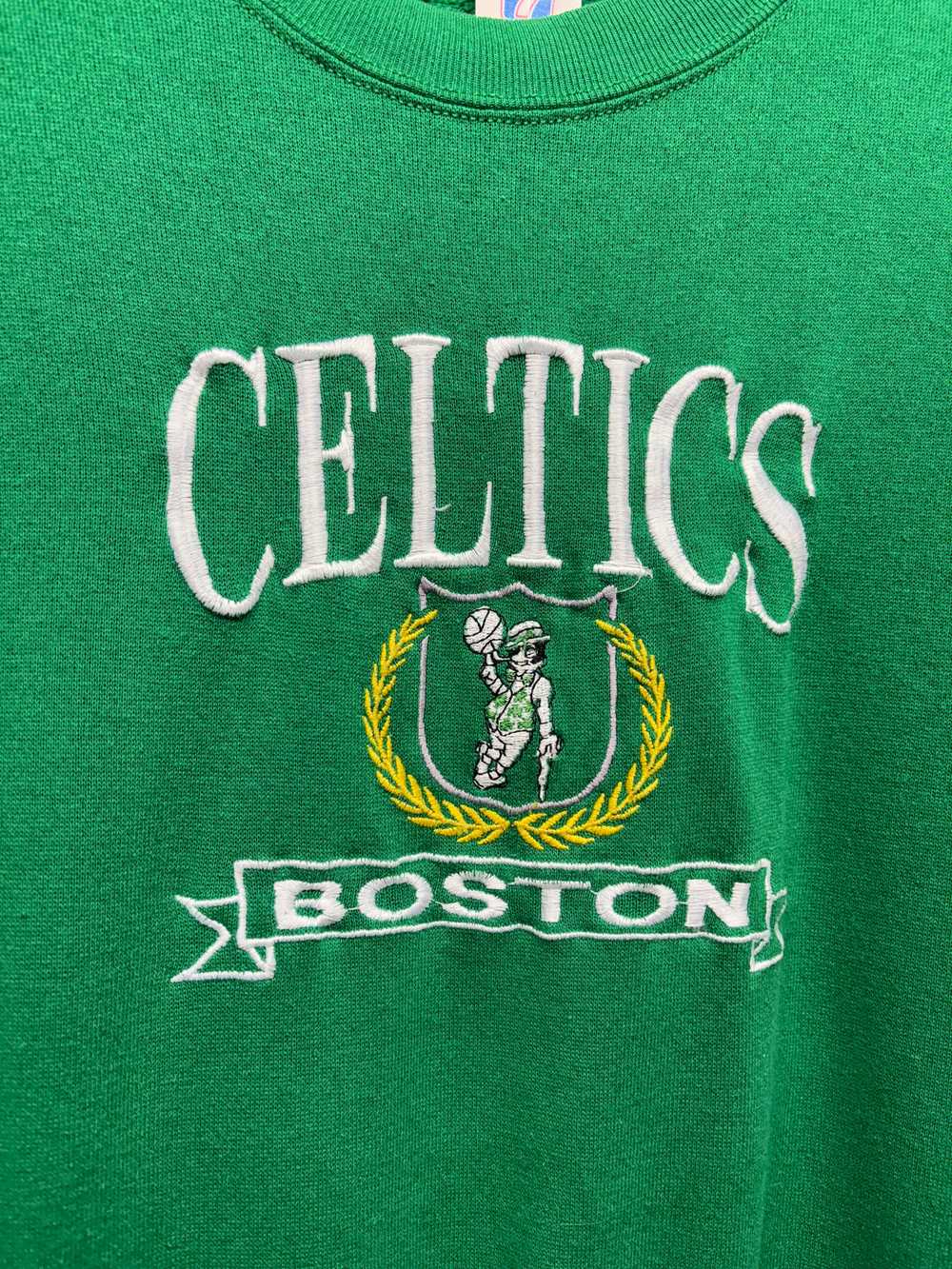 Vintage Boston Celtics Embroidered Logo 7 Green C… - image 2