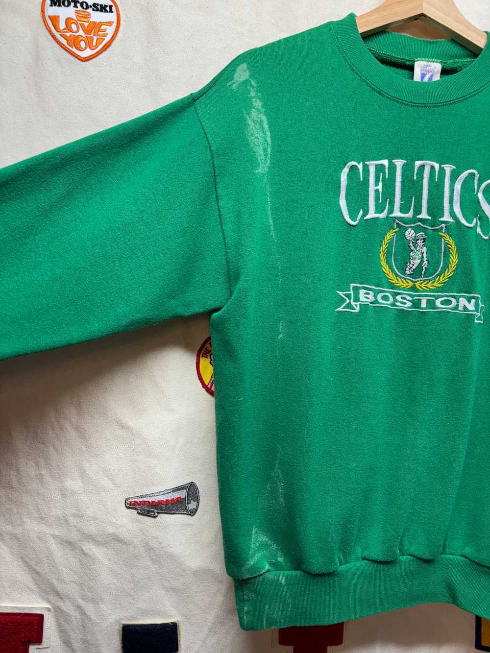 Vintage Boston Celtics Embroidered Logo 7 Green C… - image 4