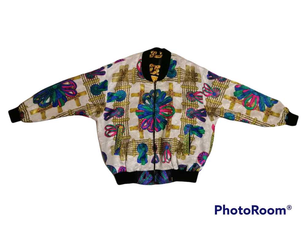 Vintage - ITALIAN SILK LIGHT VARSITYJACKET BAROQU… - image 1