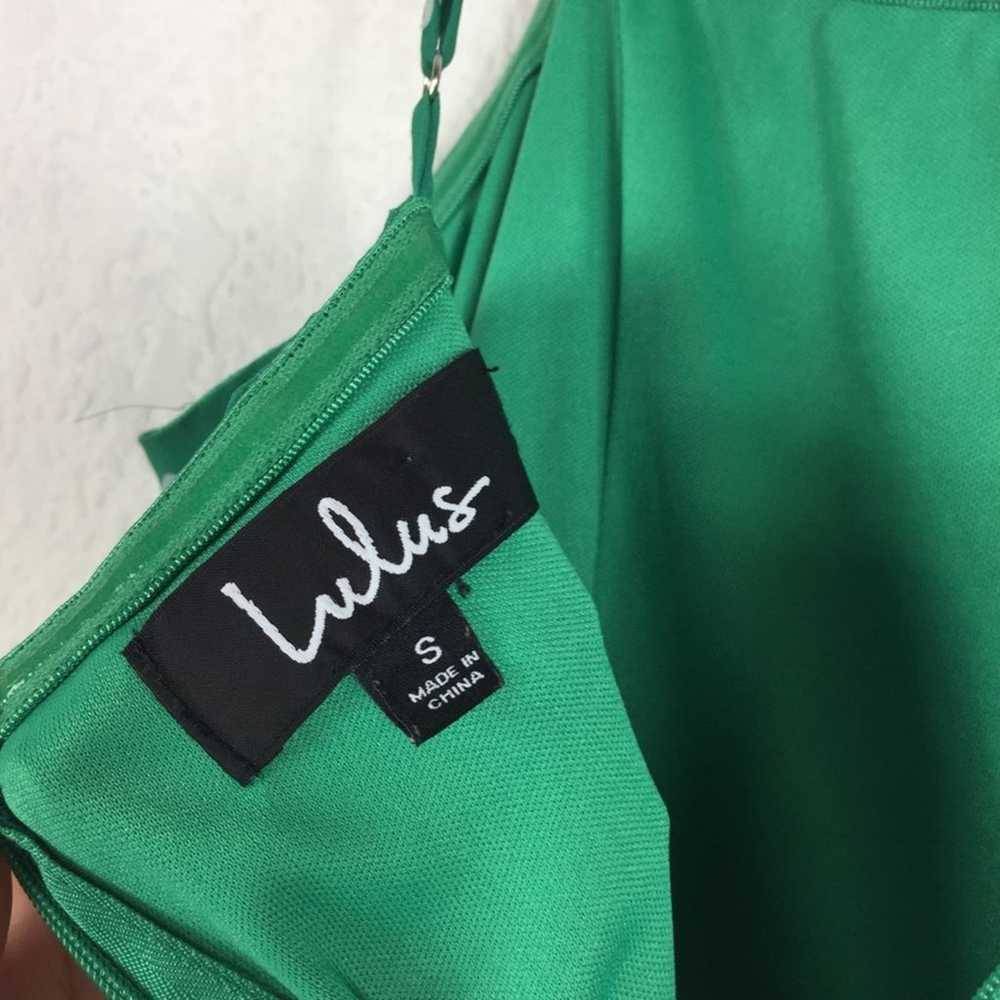 Lulus Nellie Green Polka Dot Ruffle Tiered Sleeve… - image 5