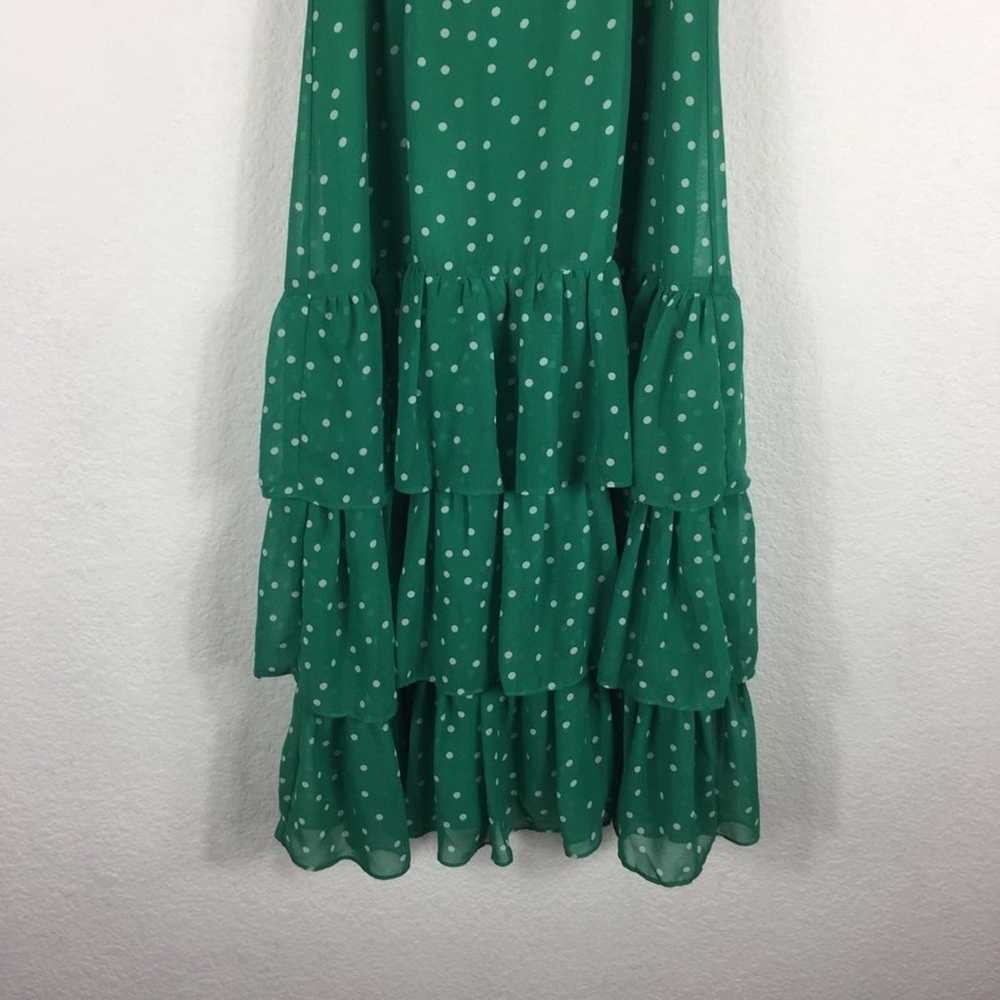 Lulus Nellie Green Polka Dot Ruffle Tiered Sleeve… - image 8
