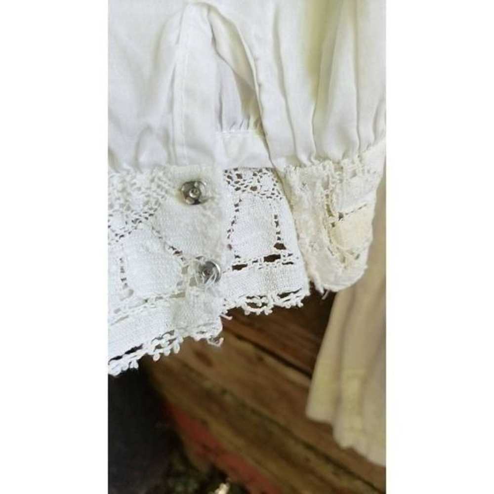 60s cream colored lacy dress in very good conditi… - image 5