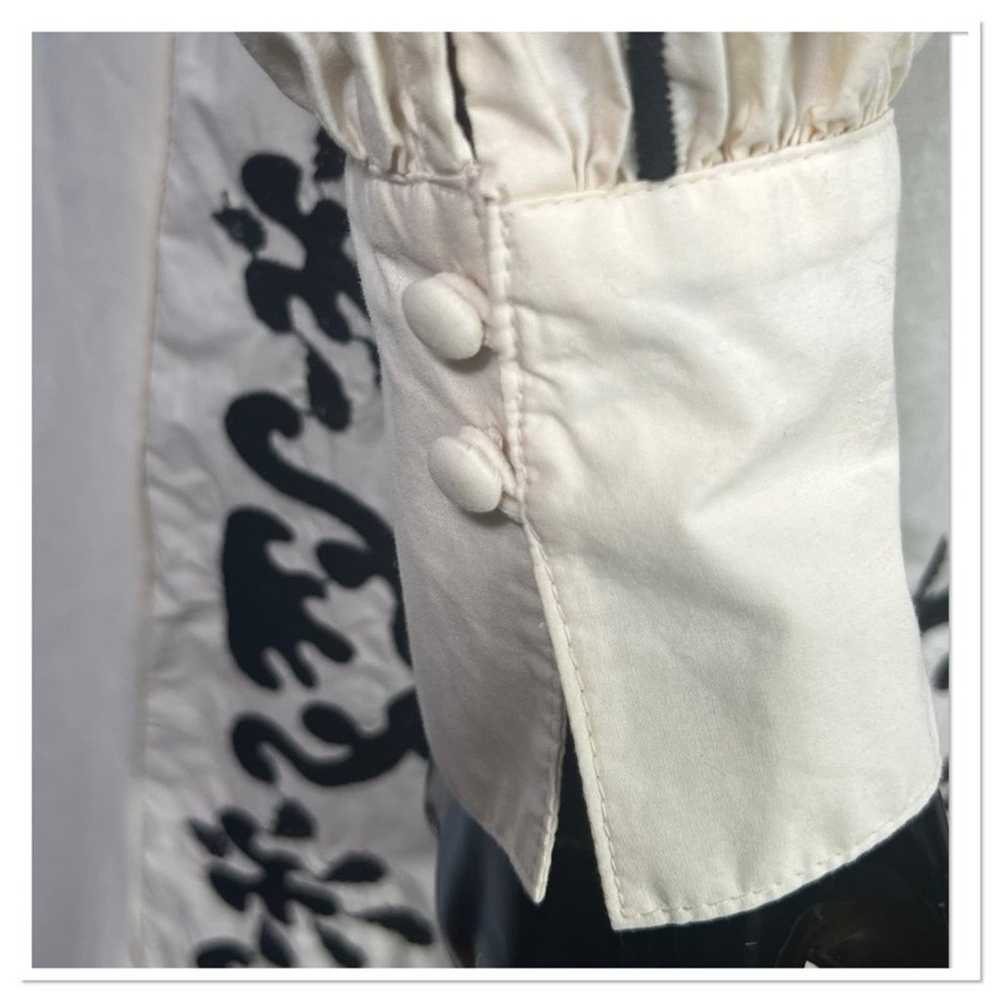 H&M Embroidered Cotton Wide Cut Kaftan Dress Ligh… - image 4