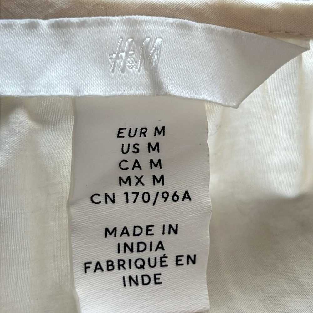 H&M Embroidered Cotton Wide Cut Kaftan Dress Ligh… - image 9