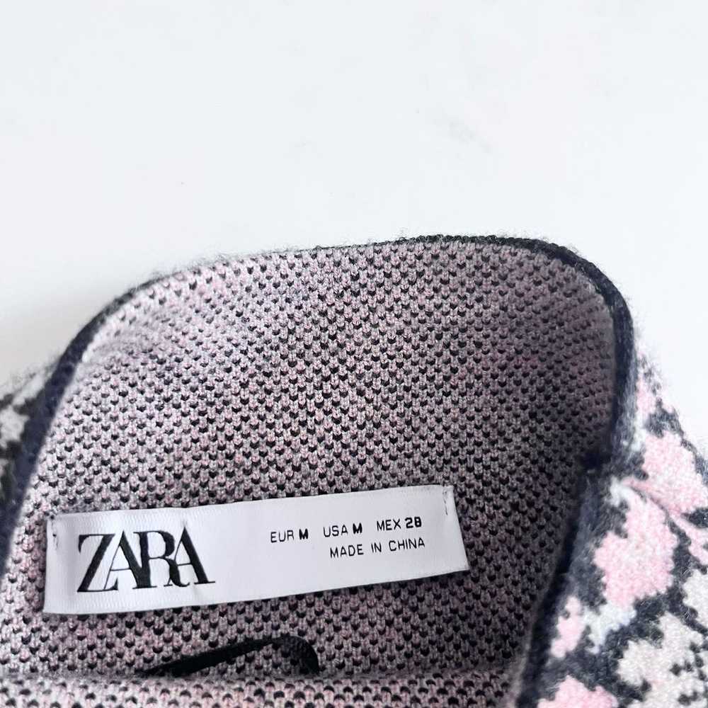 Zara floral jacquard print knit midi sweater dres… - image 6