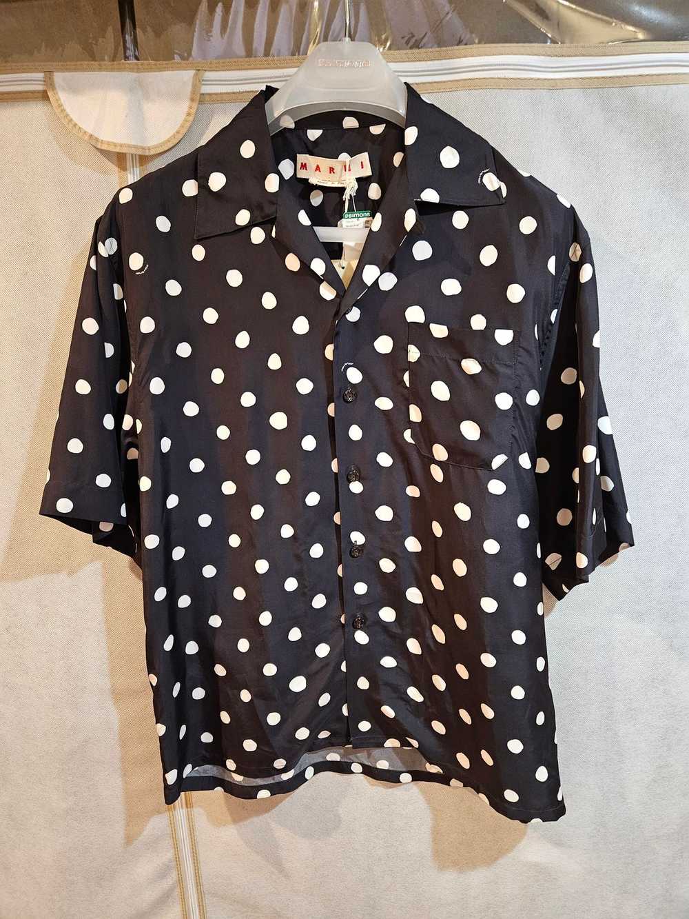 Marni Oversized Polka-Dot Short Sleeves Shirt - U… - image 4