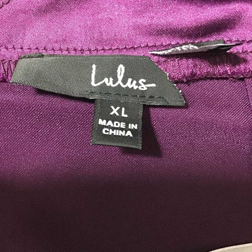 LULU'S XL Call Me Confident Purple Satin One-Shou… - image 7