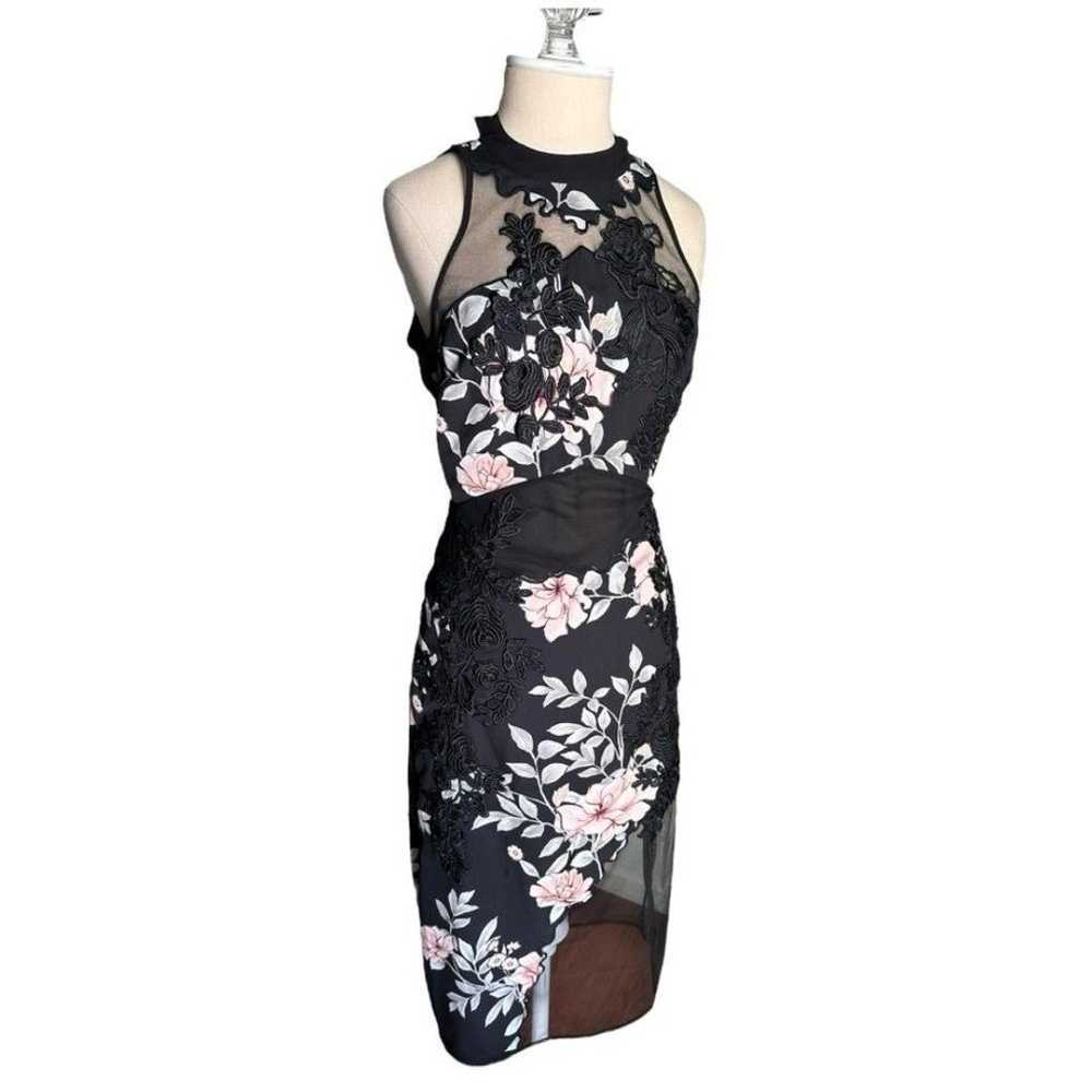 Guess Aluara Women's Black Pink Floral Embroidere… - image 4