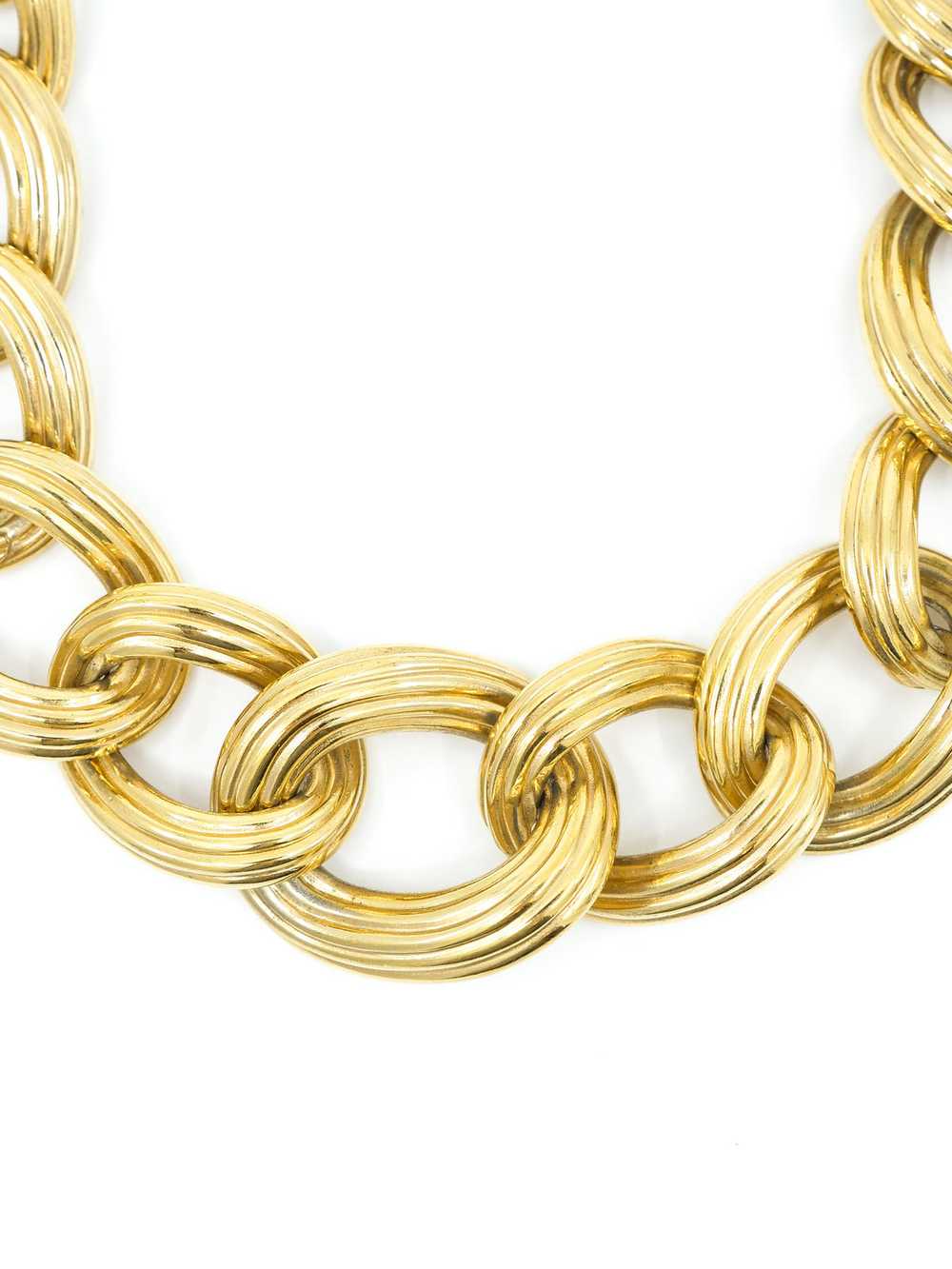 Ribbed Chain Link Collar Necklace - image 3