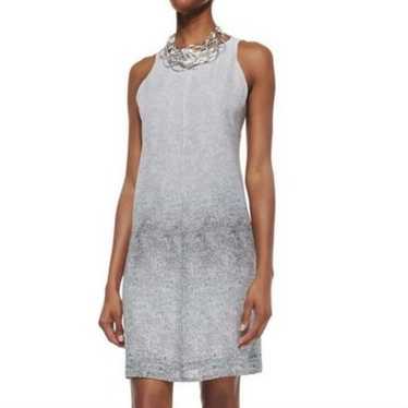 Eileen Fisher Ombre Thumbprint Silk Dress Size XL