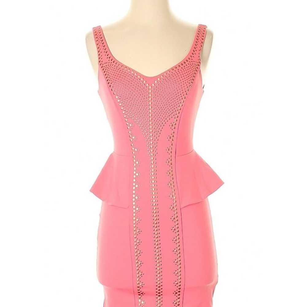 Bebe "EUC"  Pink Studded Bodycon Dress Small - image 2