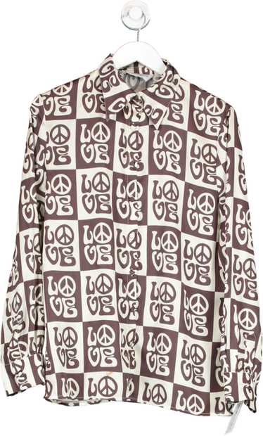 HOUSE OF SUNNY Brown Love Graphic Print Recycled P