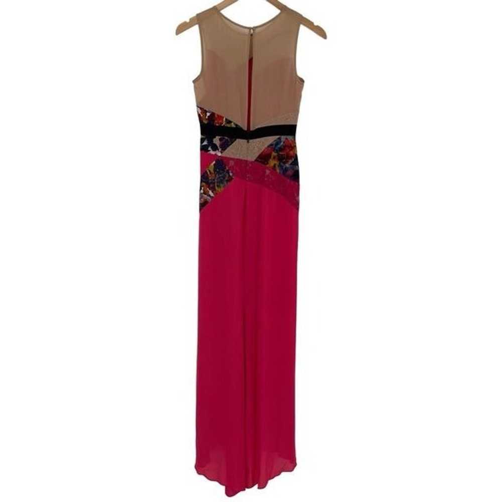 BCBGMaxazria Lonnie Mesh Lace Gown Maxi Dress Sle… - image 4