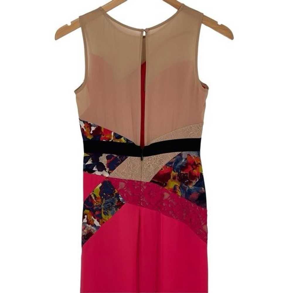 BCBGMaxazria Lonnie Mesh Lace Gown Maxi Dress Sle… - image 5