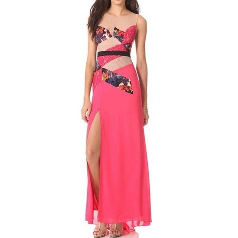 BCBGMaxazria Lonnie Mesh Lace Gown Maxi Dress Sle… - image 8