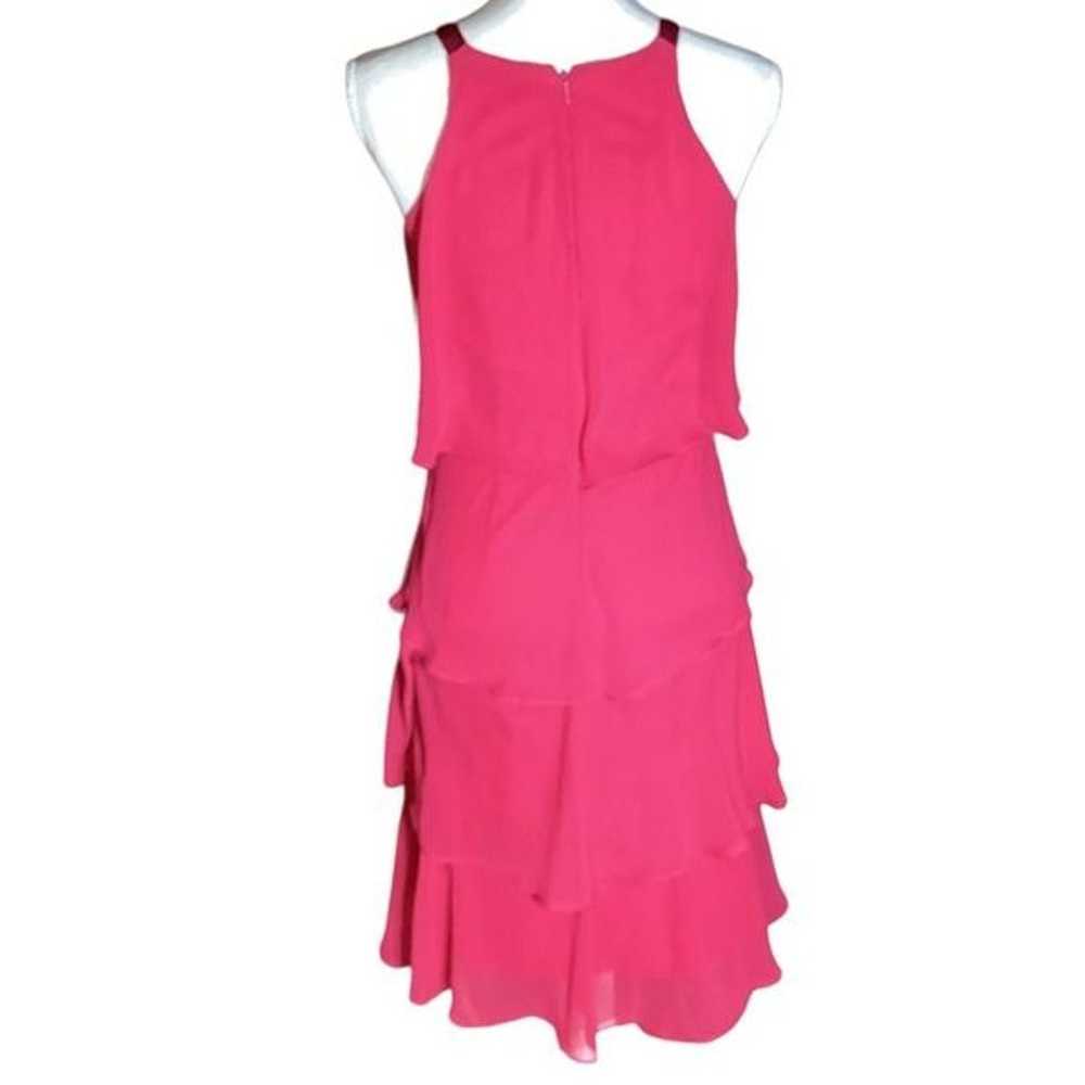 S. L. Fashions Strapless Hot Pink Fuchsia Tiered … - image 3