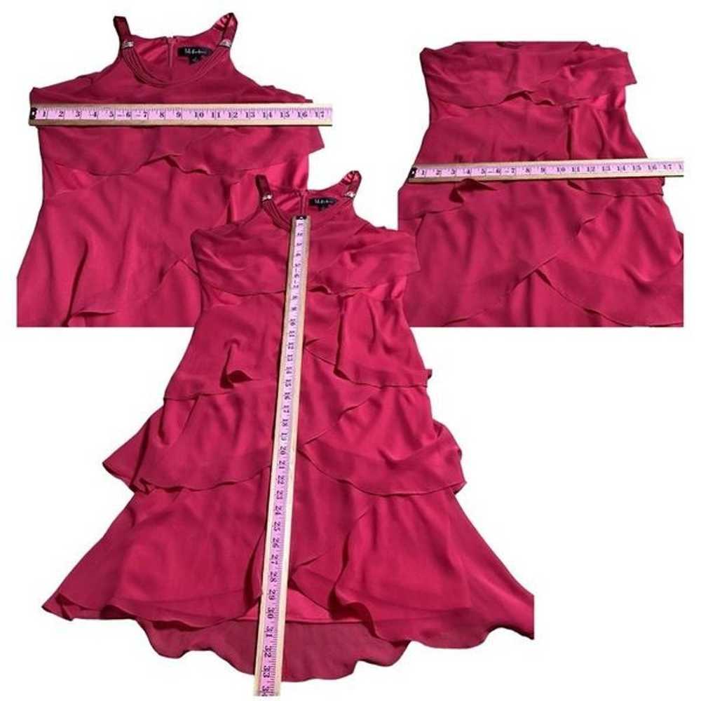 S. L. Fashions Strapless Hot Pink Fuchsia Tiered … - image 5