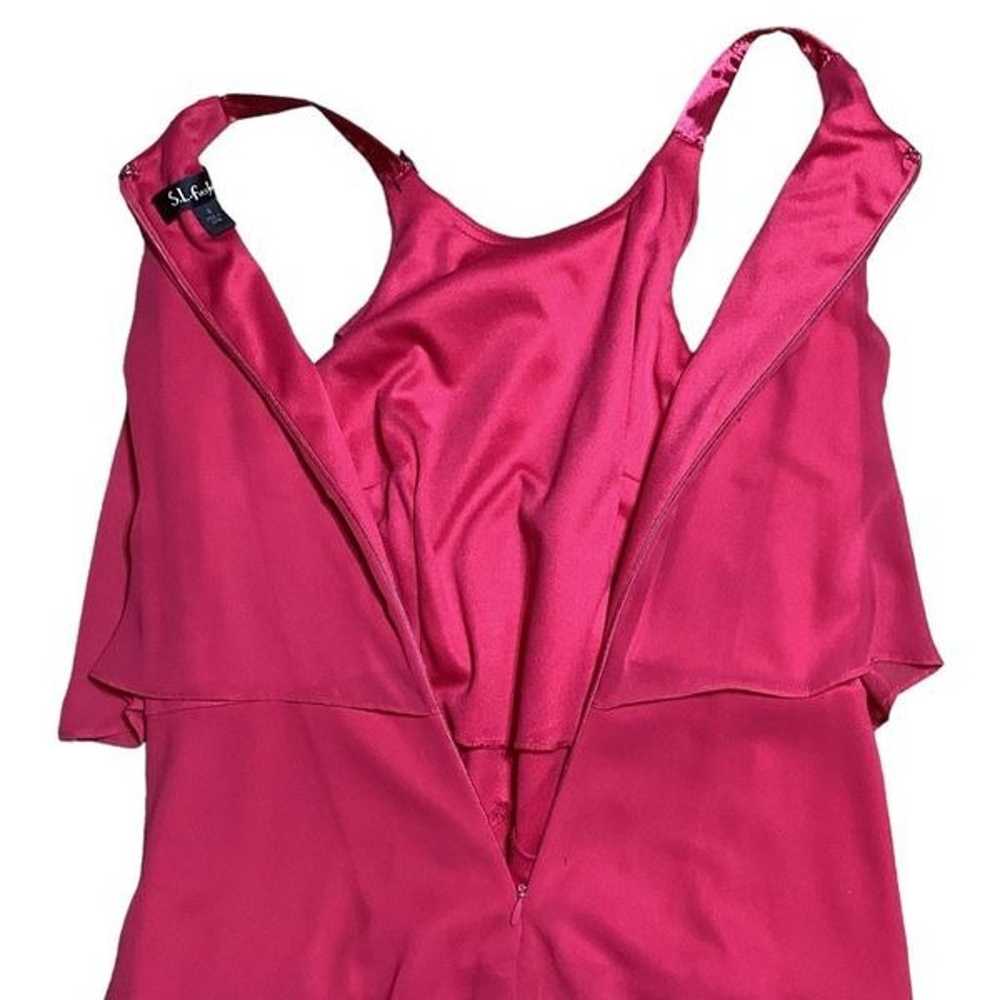 S. L. Fashions Strapless Hot Pink Fuchsia Tiered … - image 8
