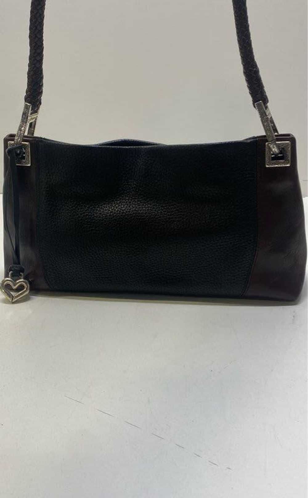 Brighton Leather Charlotte Shoulder Bag Black Bro… - image 1