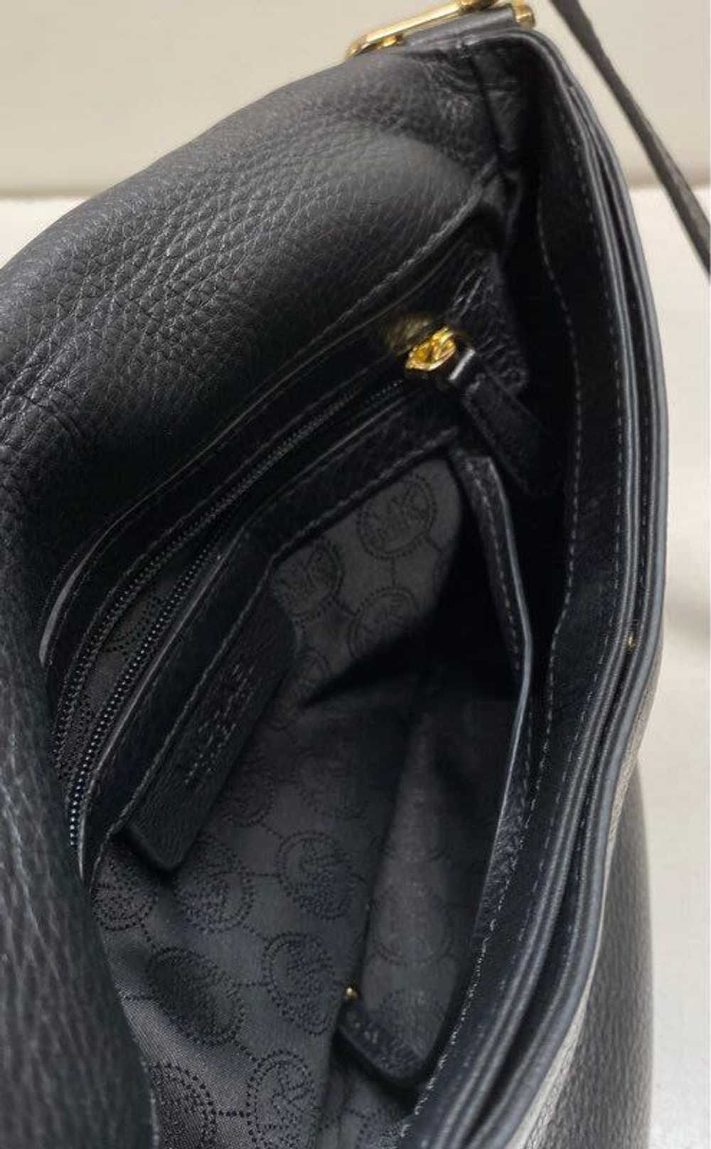 Michael Kors Leather Pebbled Shoulder Bag Black - image 5