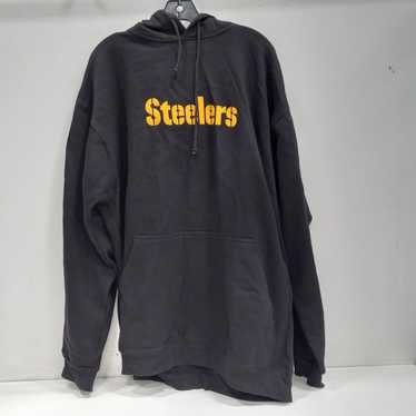 NFL Team Apparel Steelers Terry Combs Hooded Swea… - image 1