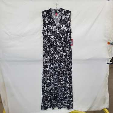 Vince Camuto Black & White Sleeveless Maxi Dress W